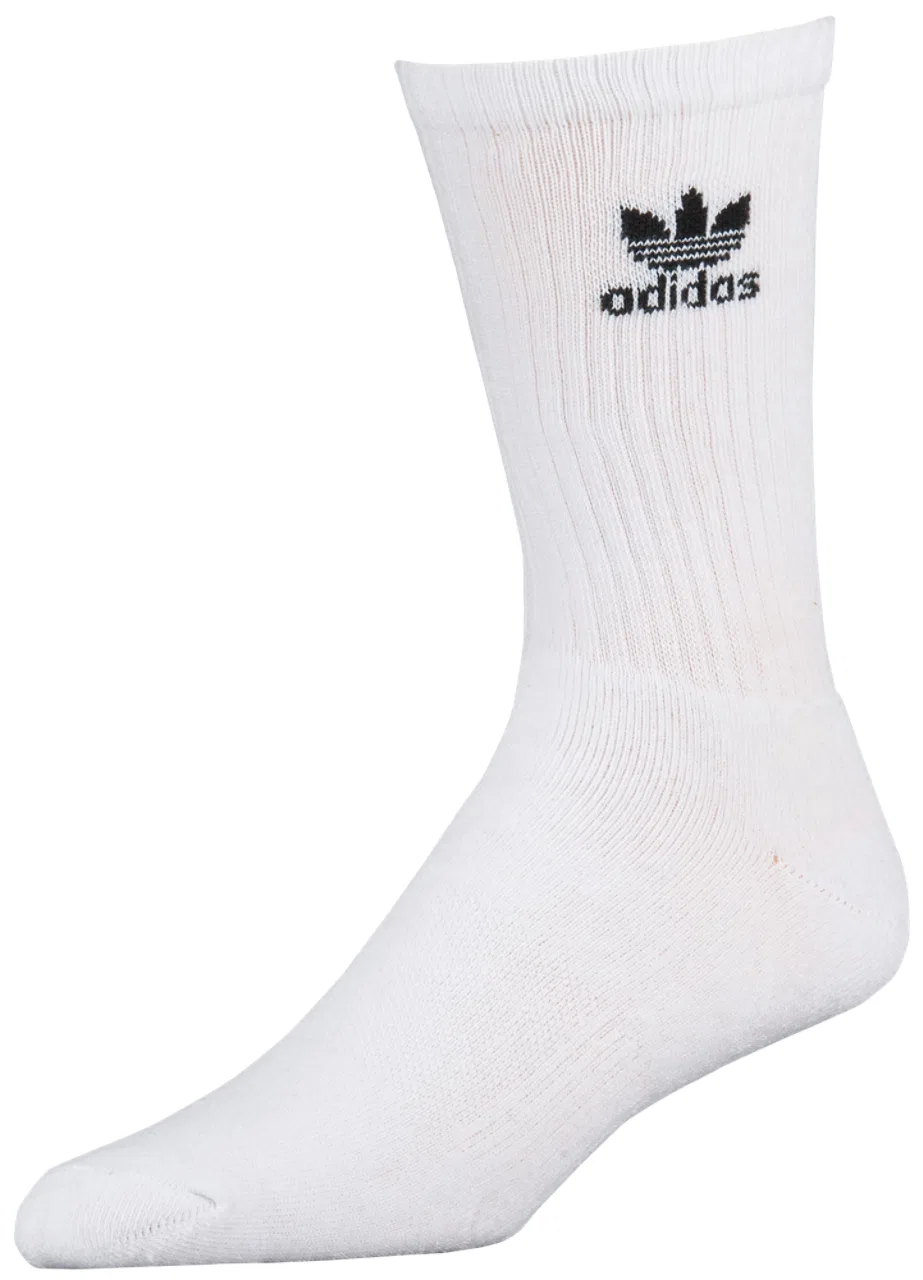Носки для мальчиков Trefoil 6-Pack Crew Socks Adidas, белый/черный — фото 3