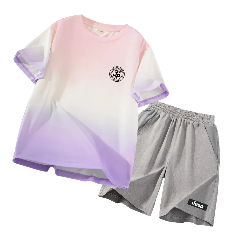 Детский комплект из футболки и шорт с принтом, Jeep, Heather Purple