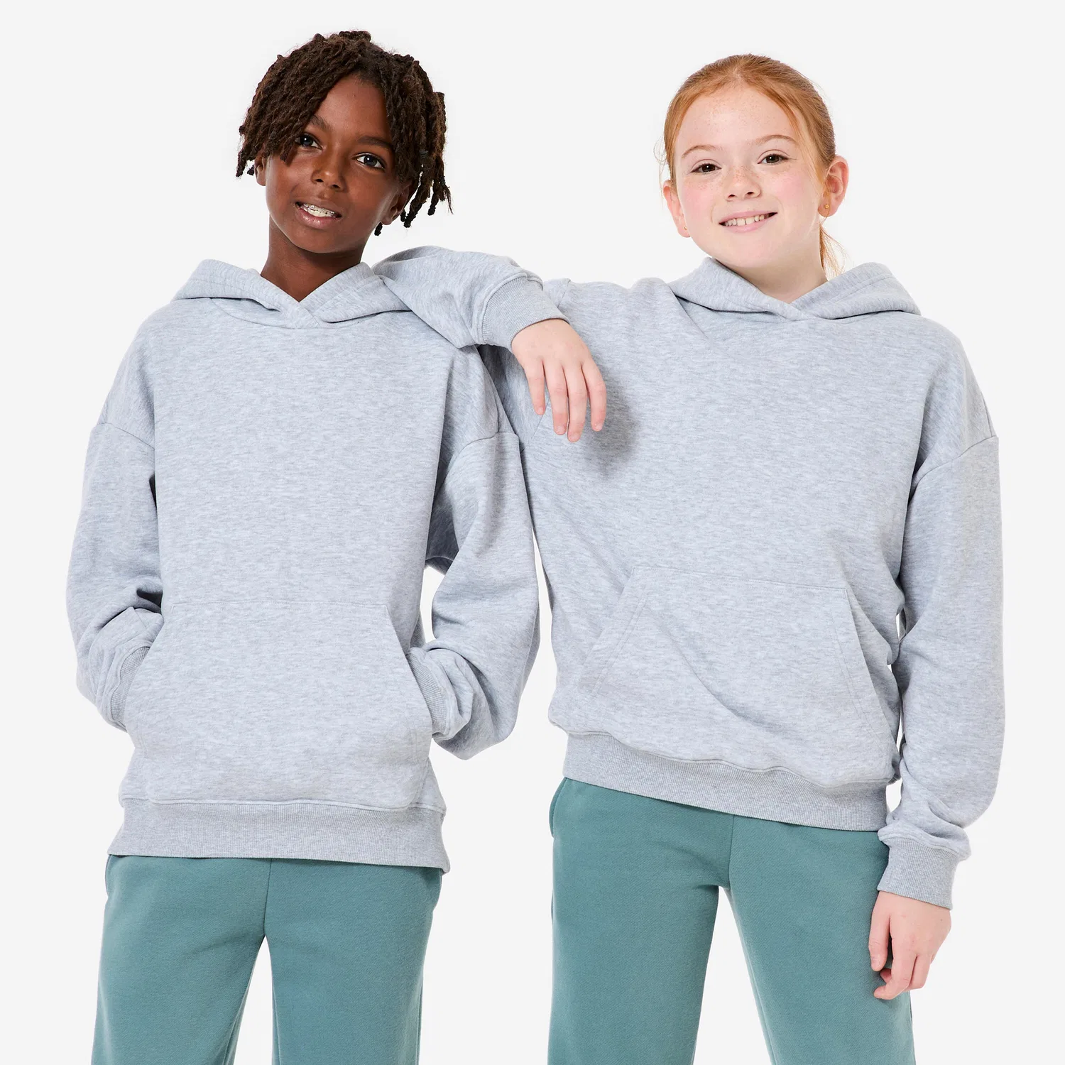Детское худи оверсайз Decathlon, Silbergrau