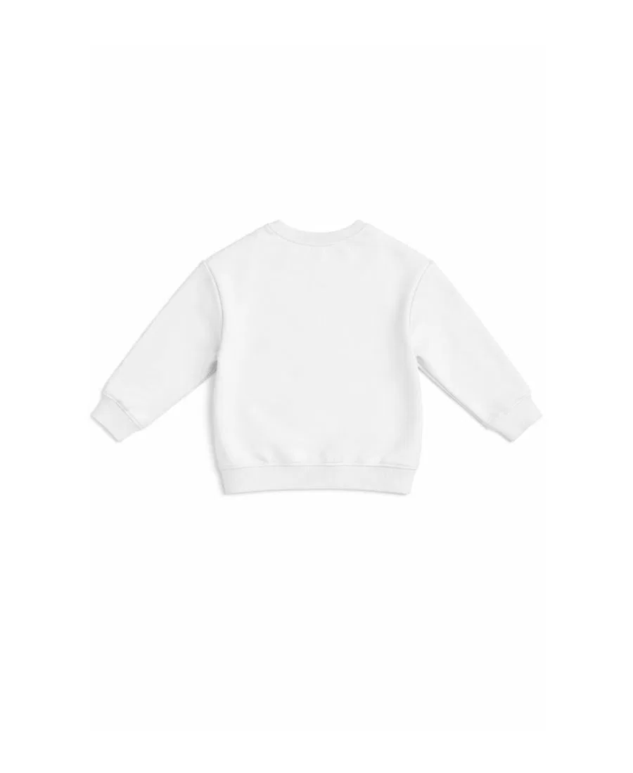 Детский свитшот для мальчиков с вышивкой Little Brother Bits & Bows, White/Blue — фото 4