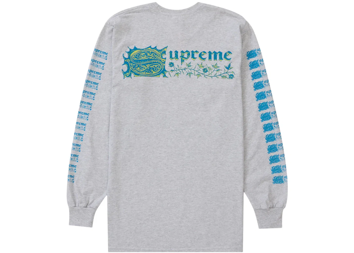 Мужская футболка с длинным рукавом Supreme Saint Sebastian L/S Tee, Ash Grey — фото 2