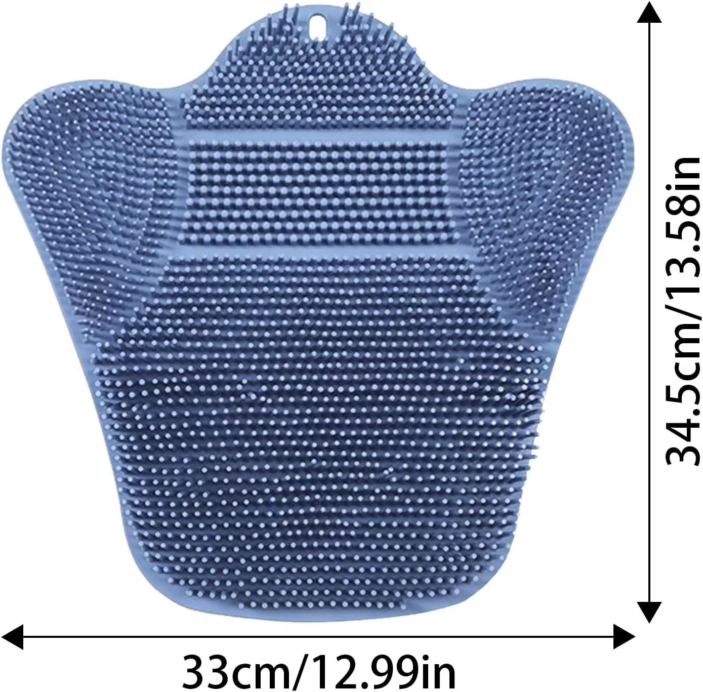Скребок для ног силиконовый с присосками, Pzuryhg, 32x31x3.3 см, Blue — фото 2
