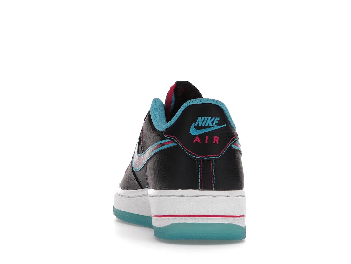 Детские кроссовки Lifestyle Nike Air Force 1 LV8 1, Black/Fireberry-Light Blue Fury — фото 4