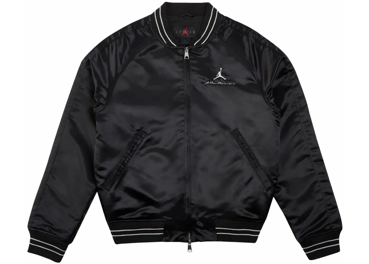 Мужская куртка-сувенир с вышивкой Jordan x A Ma Maniere, Black