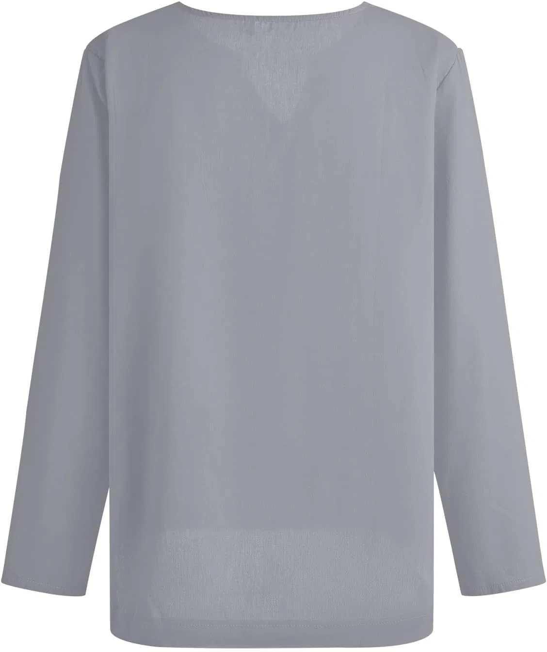 Мужская футболка с V-образным вырезом длинным рукавом Casual, Gray — фото 2