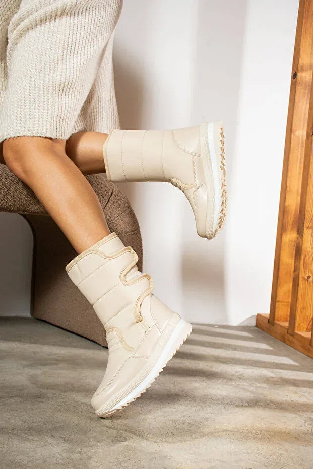 Детские снежные ботинки с меховой подкладкой Imershoes, Beige — фото 4