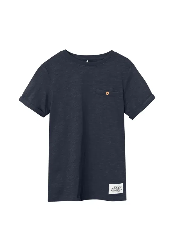 Футболка хлопковая Basic T-shirt Name It, Dark Sapphire, темный сапфир — фото 2