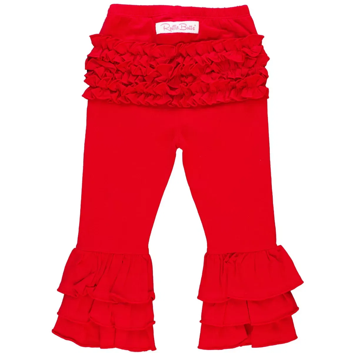 Детские леггинсы для девочек с рюшами RuffleButts, Red