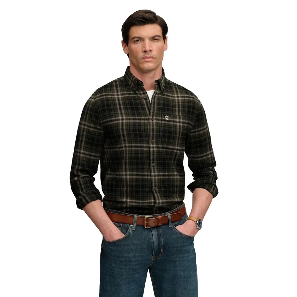 Мужская рубашка с длинным рукавом Cotton Lumberjack Superdry, Black