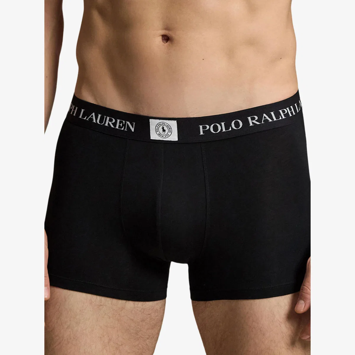 Классический комплект из трех плавок из хлопковой смеси Polo Ralph Lauren, черный/оливковый — фото 4