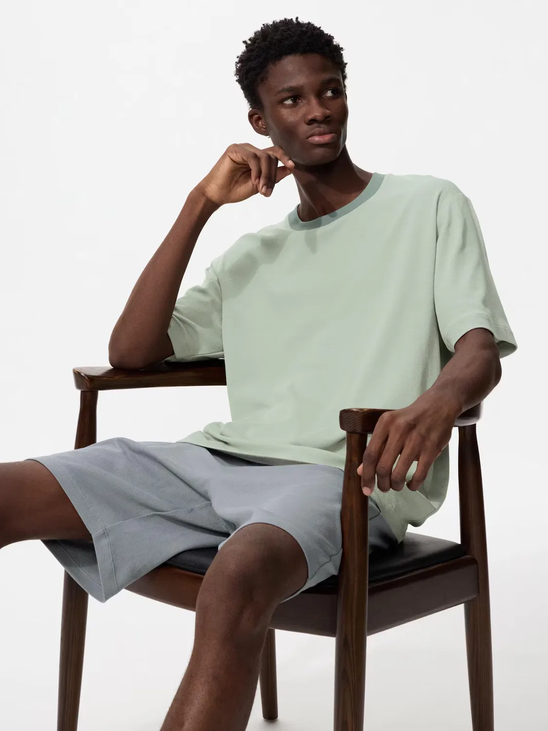 Комплект Uniqlo airism, хлопковый сетчатый, зеленый