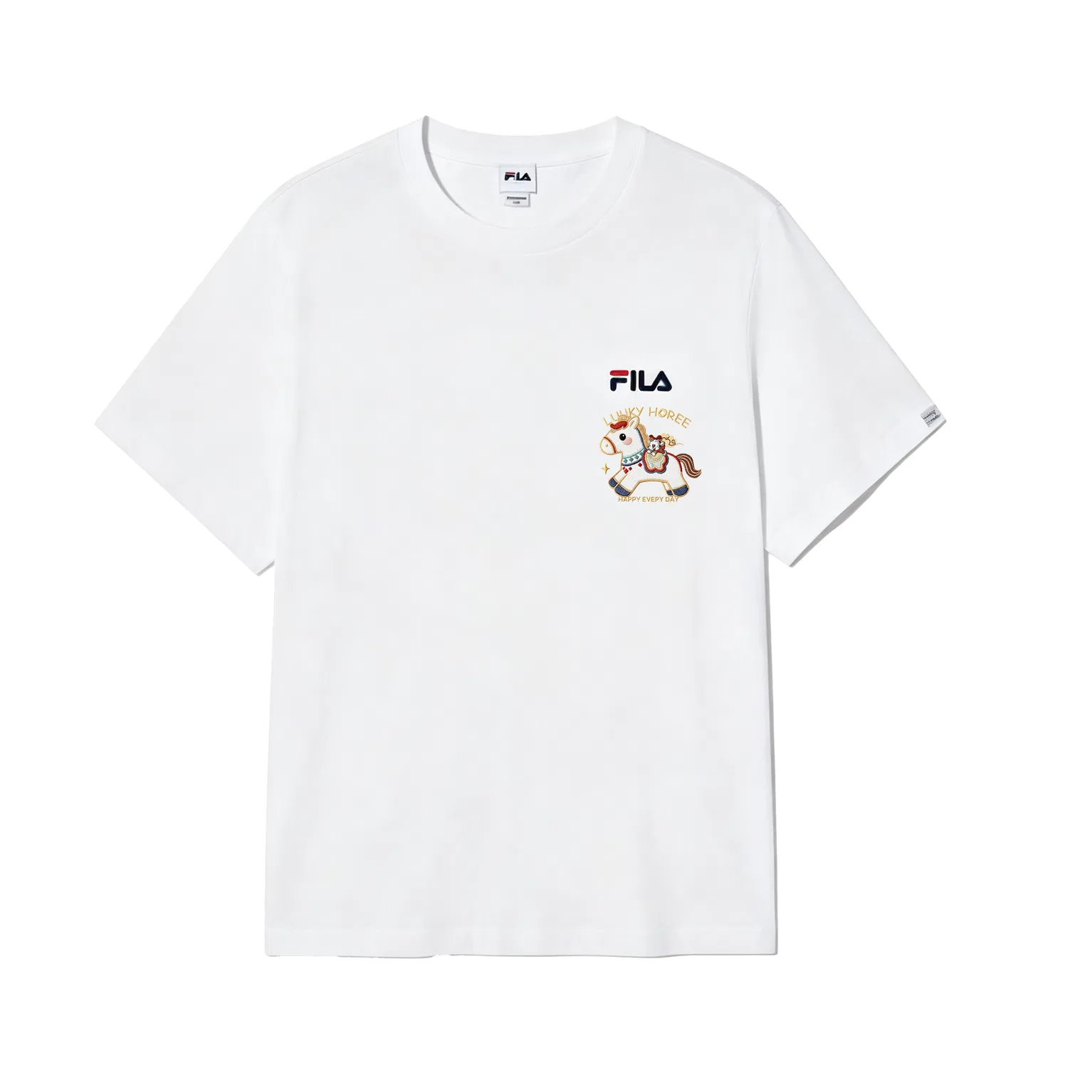 Детская футболка с круглым вырезом FILA, Gray White 0WH