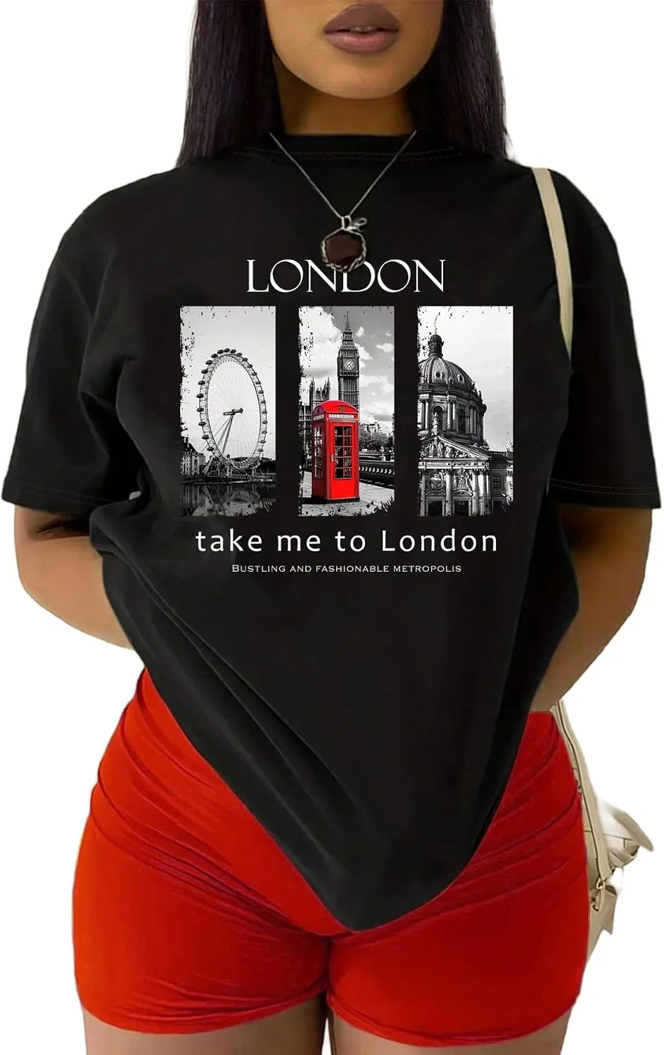 Футболка с принтом Take Me to London, Black
