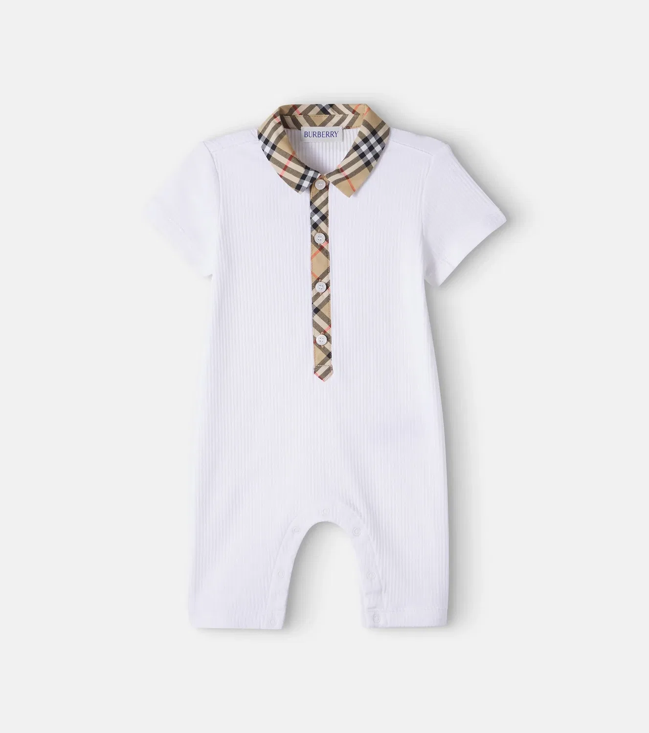 Комбинезон хлопковый Burberry Kids, белый