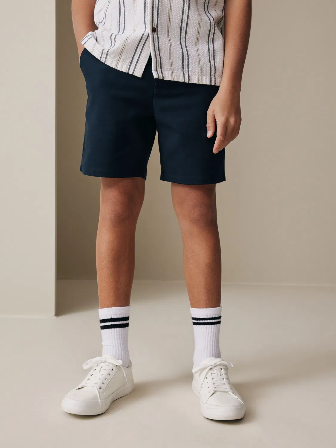 Шорты чинос, хлопок с эластаном, Premium Chino Shorts Next, темно-синий