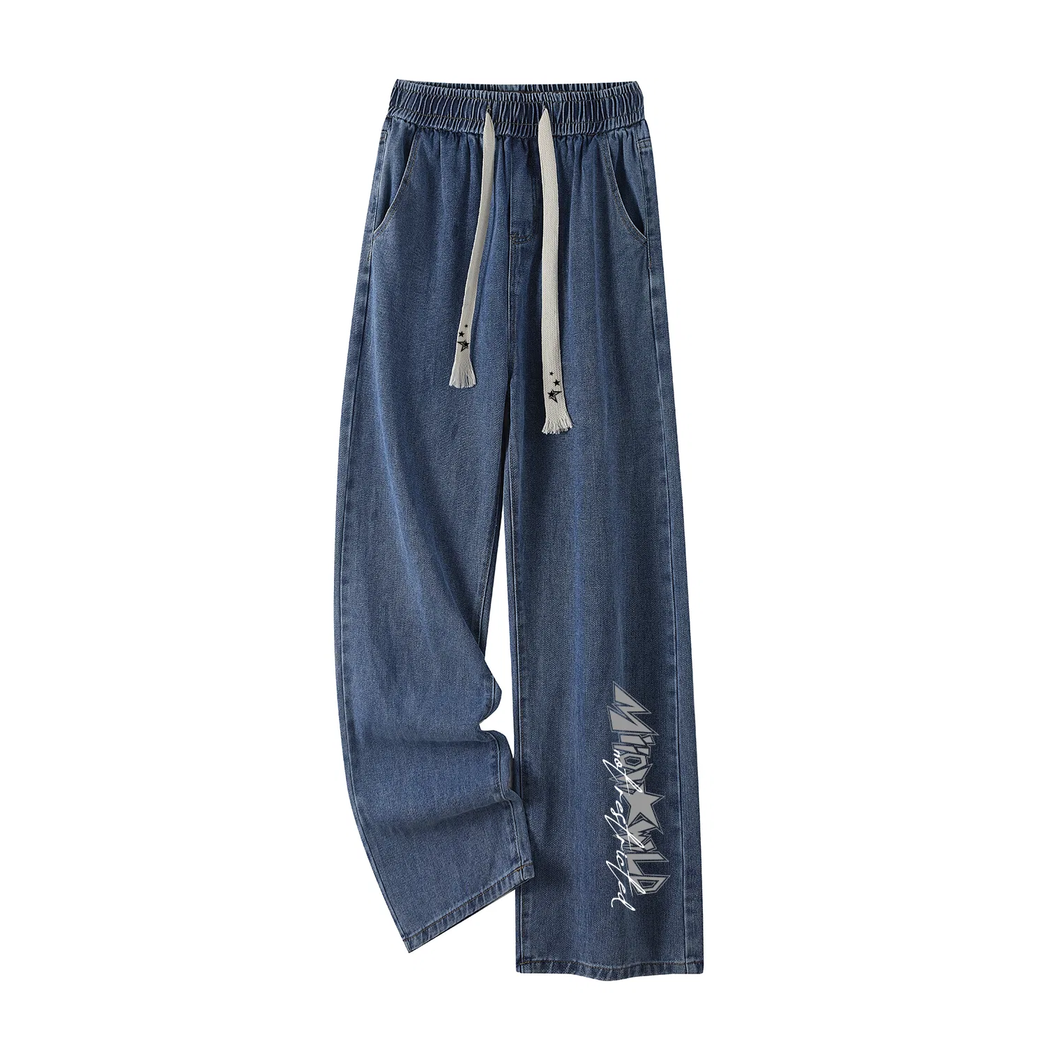 Детские джинсы прямого кроя Dark Blue MIIOW