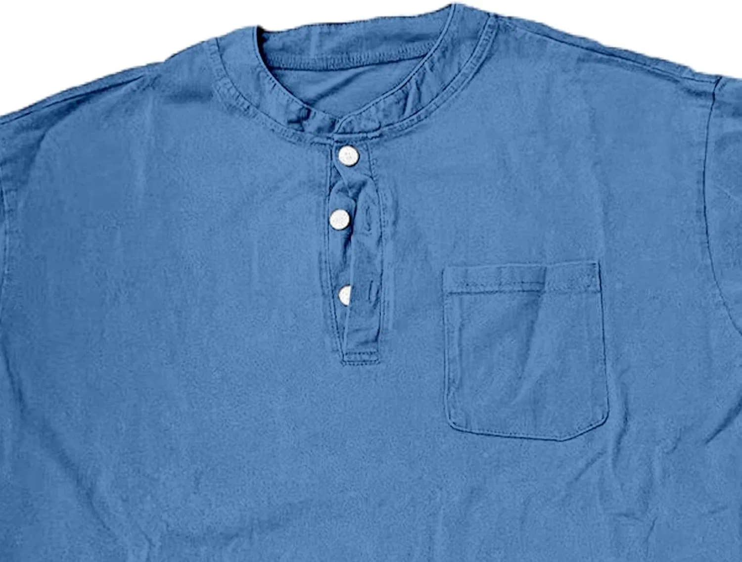 Мужская хлопковая футболка с имитацией денима Vintage, Blue — фото 3