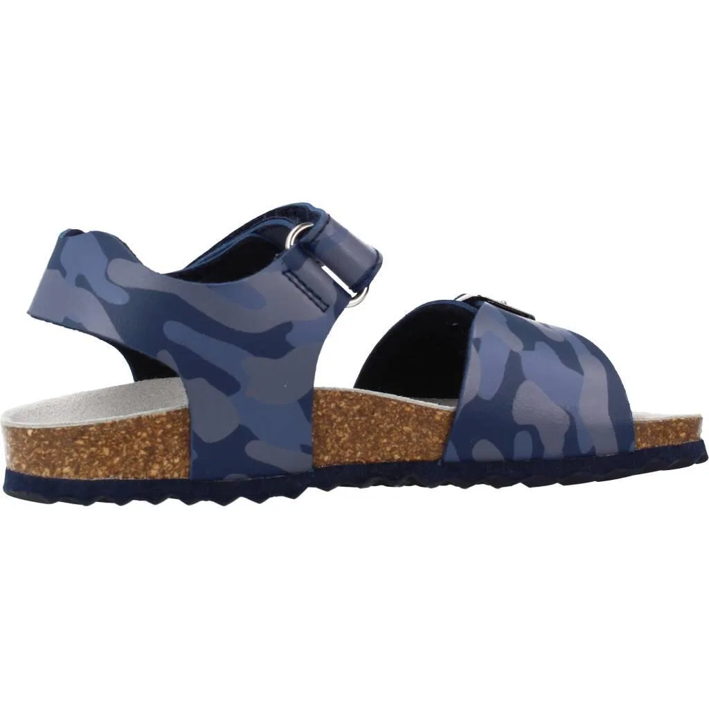 Детские сандалии с закрытым носком Geox B Sandal Chalki Boy, Цвет Blau — фото 4