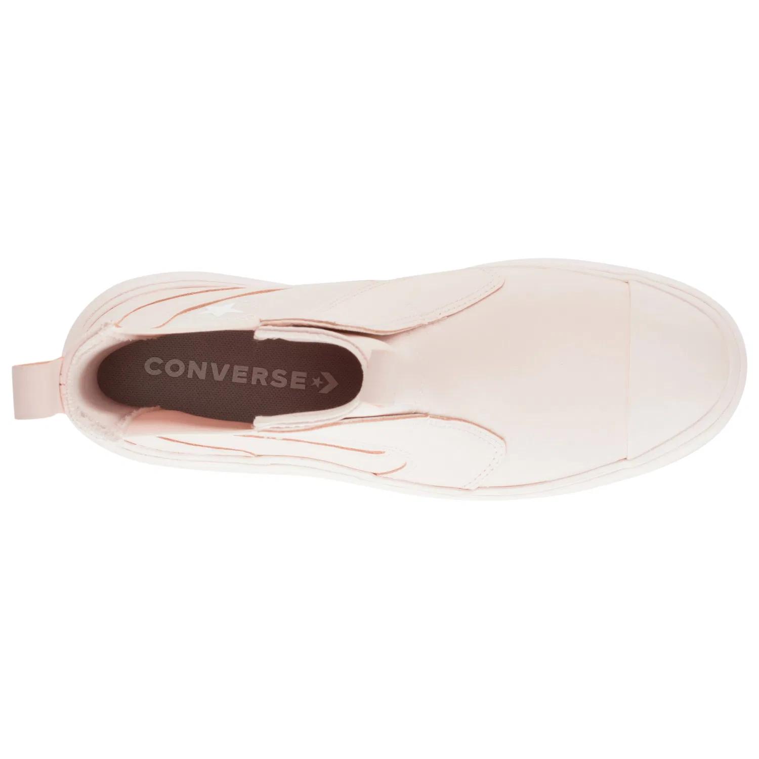 Детские кожаные кроссовки с утолщенной подошвой Converse, Blush Hush — фото 4