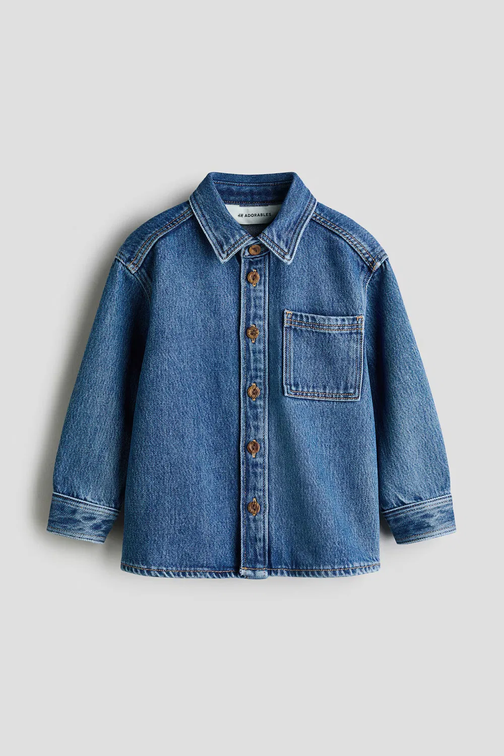 Джинсовая рубашка H&M, Denimblau — фото 4
