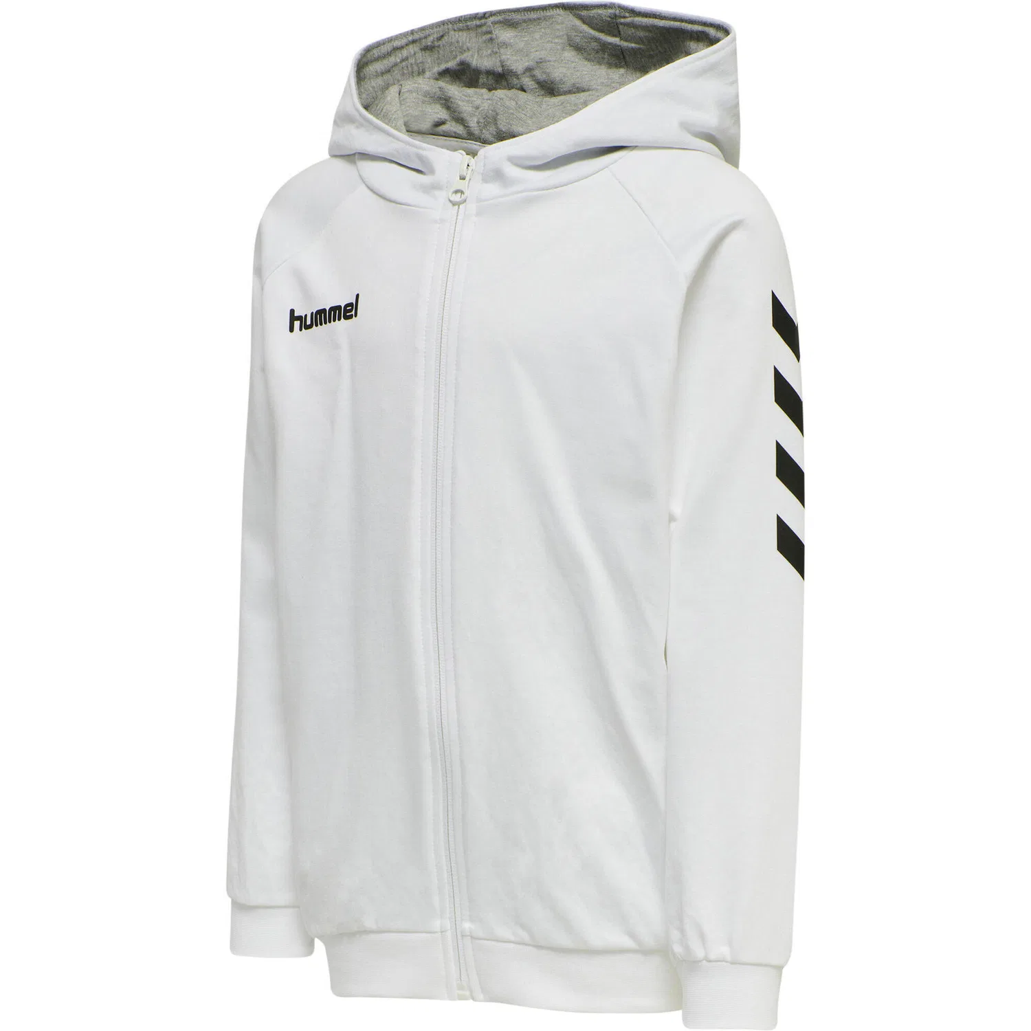 Детское худи с молнией Hmlgo Kids Cotton Zip Hoodie Hummel, Weiss — фото 4