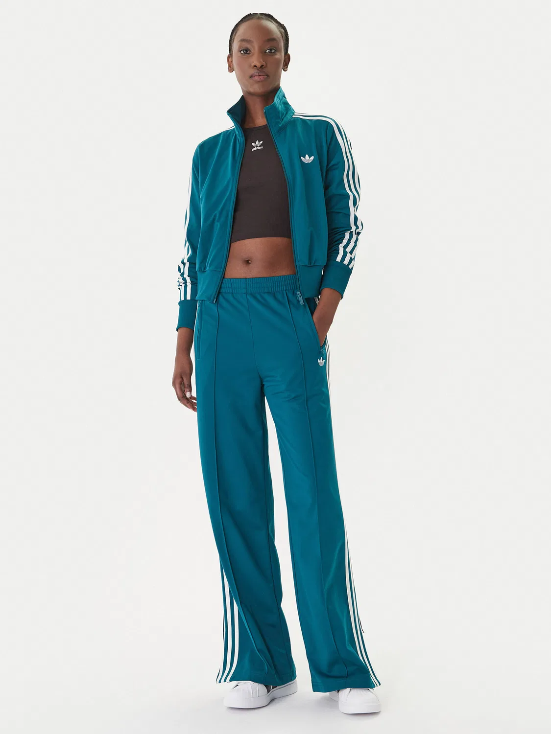 Женская толстовка стандартного кроя Firebird Classic Adidas, зеленый — фото 2