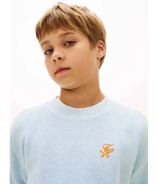 Детская футболка Tommy Hilfiger, Azzurro — фото 4