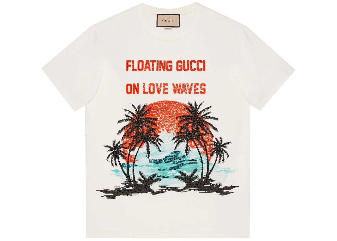 Женская футболка с принтом Gucci T-Shirt, White