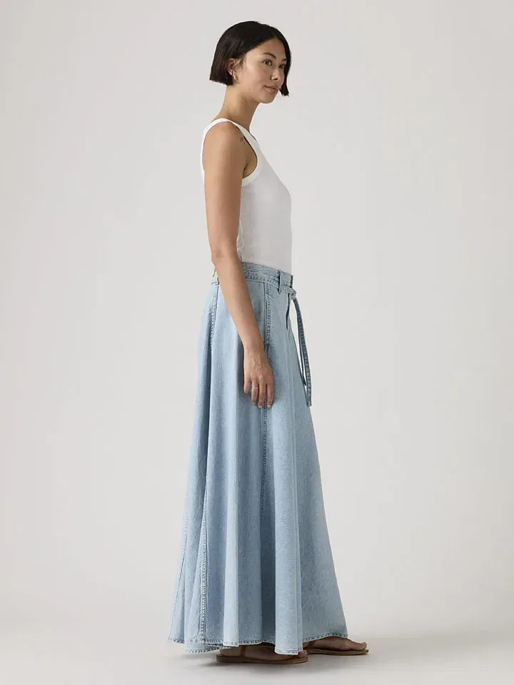 Женская расклешенная джинсовая юбка Levi's, Light Blue — фото 3