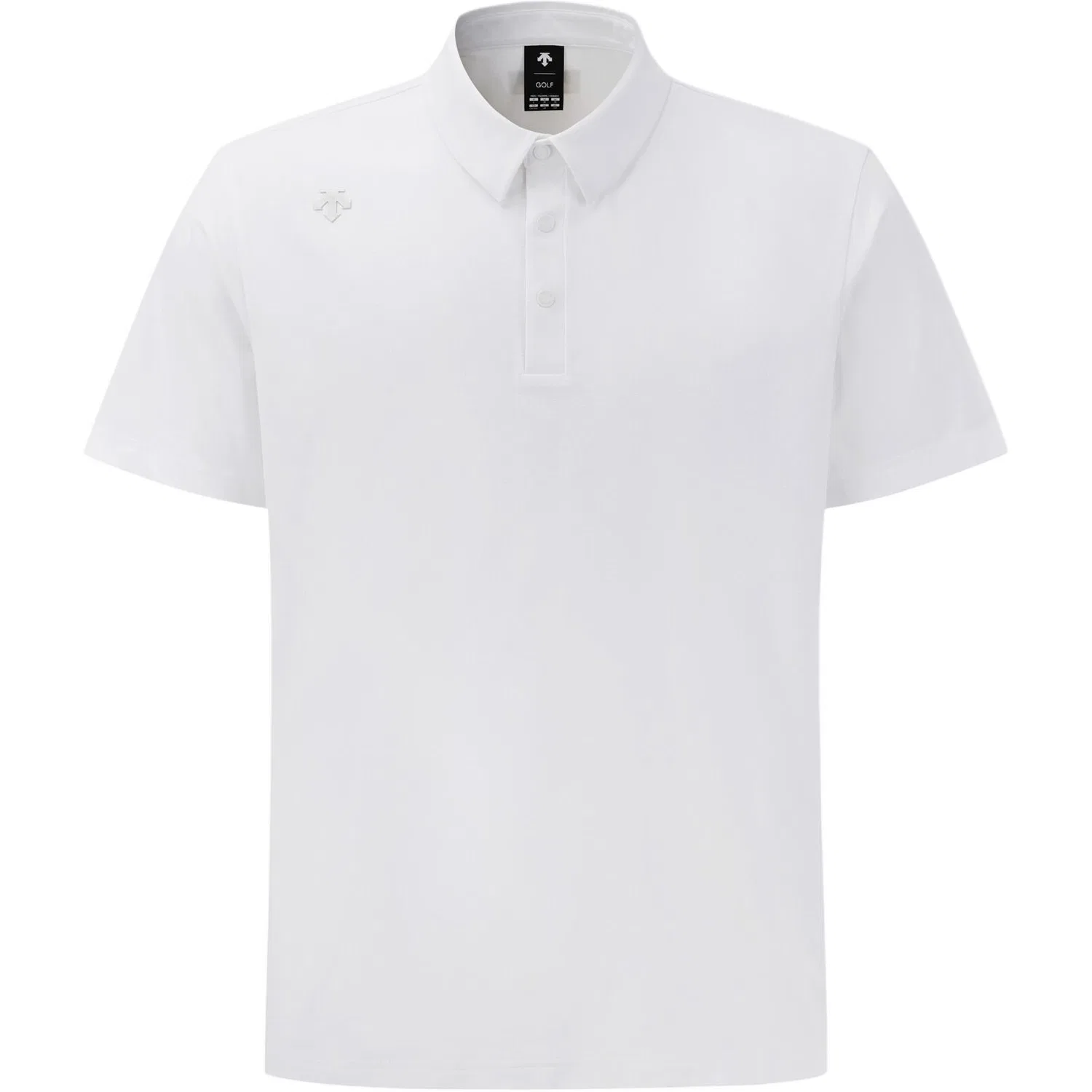 Детское поло с воротником-поло Bright White DESCENTE