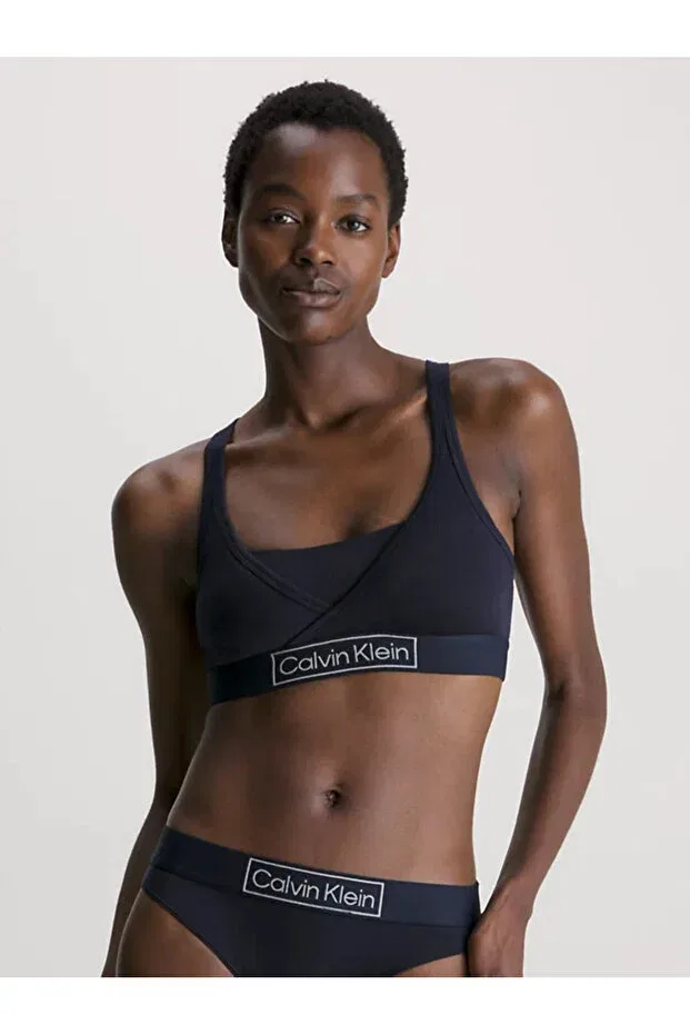 Женский спортивный бюстгальтер с принтом Calvin Klein, Navy Blue