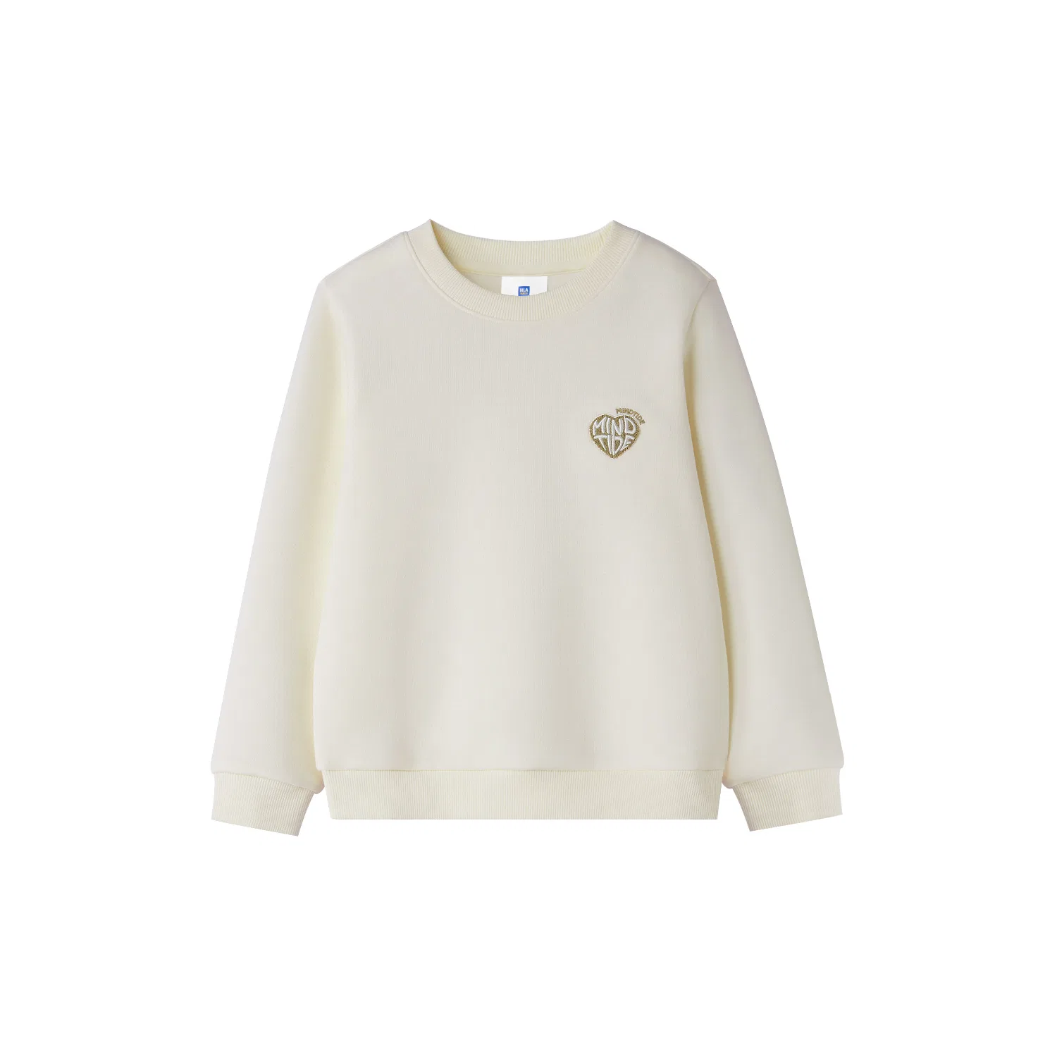 Детский свитшот с цветной вышивкой HLA Yixinji Collection, Beige Apricot 29