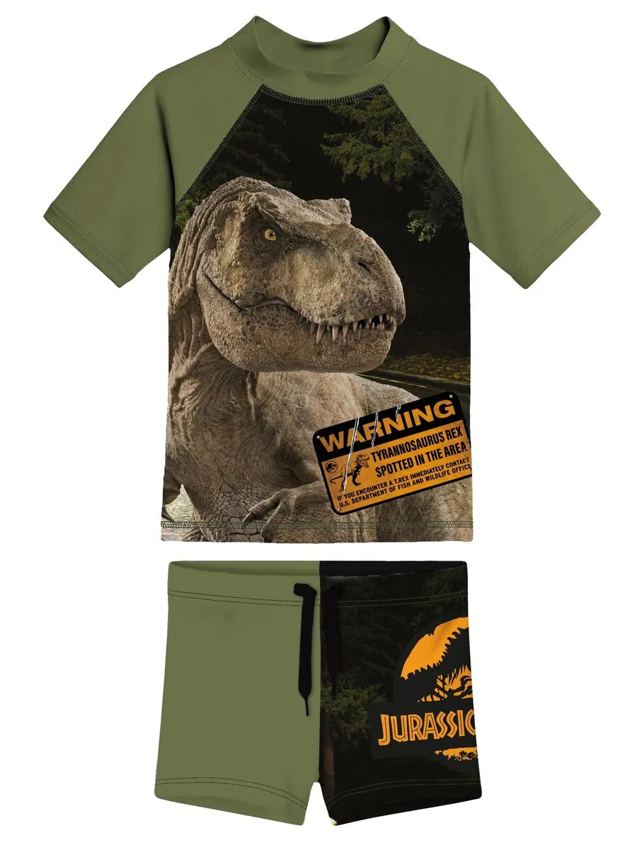 Спортивные купальники United Labels 'Jurassic World UV-Schutz 30' зеленого цвета