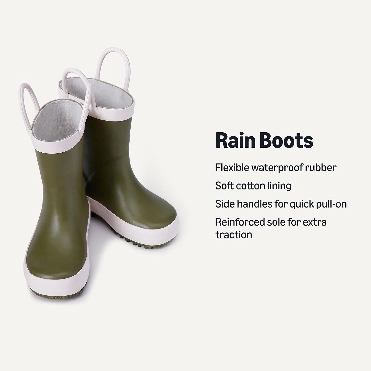 Детские резиновые сапоги для мальчиков и девочек Amazon Essentials x Sofia Grainge, Olive — фото 3