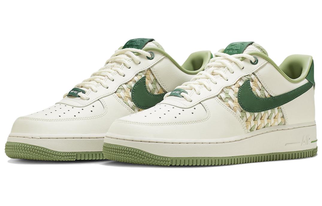 Кроссовки Nike Air Force 1 Low '07 Premium NAI-KE, кремовый/темно-зеленый — фото 3