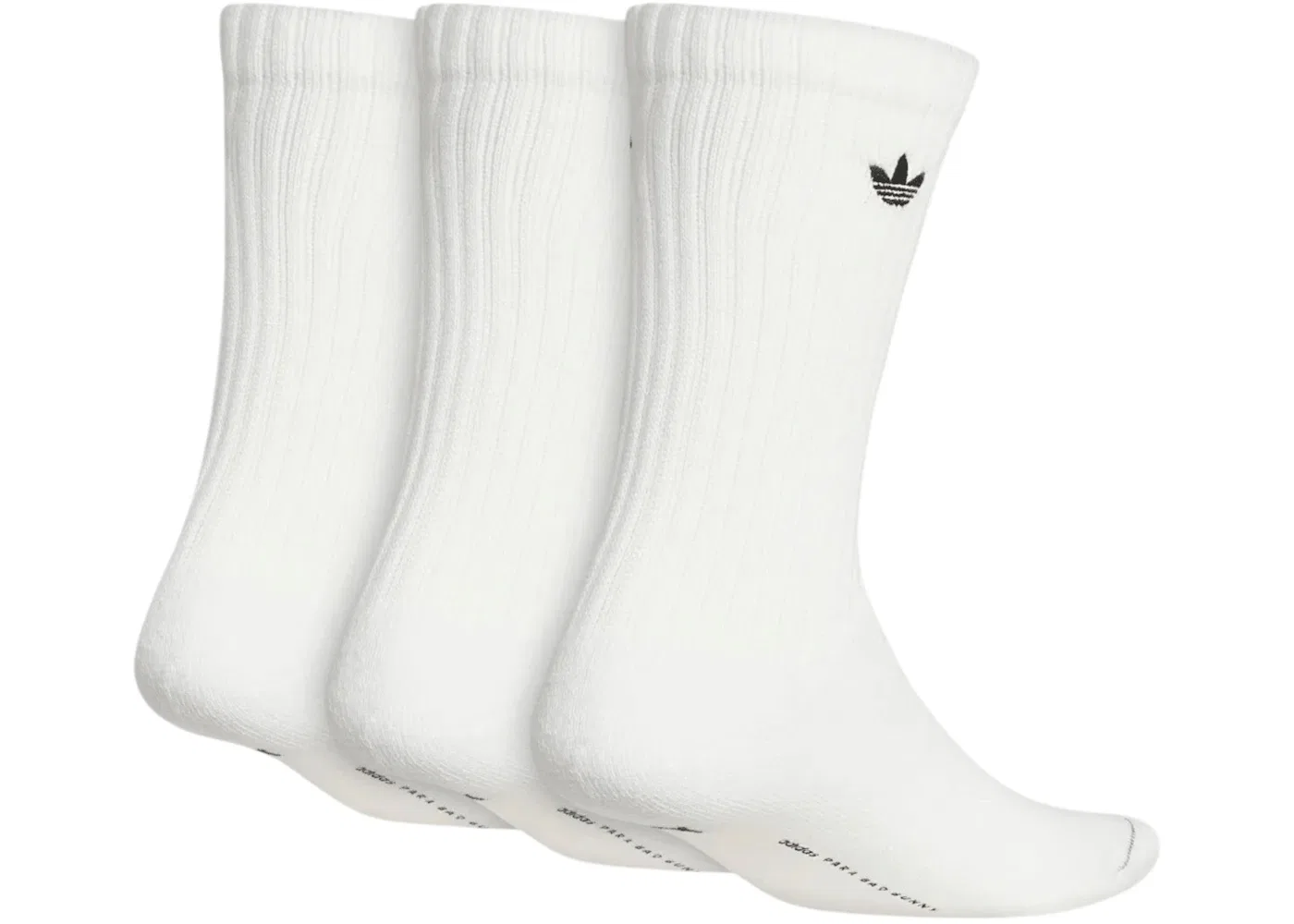 Мужские носки с брендовым дизайном Sock (3-Pack) Adidas, White — фото 2