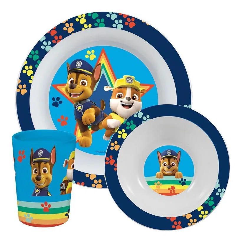 Детский набор посуды Paw Patrol из 3 предметов, полипропилен, Sonstige Verlage, синий — фото 2