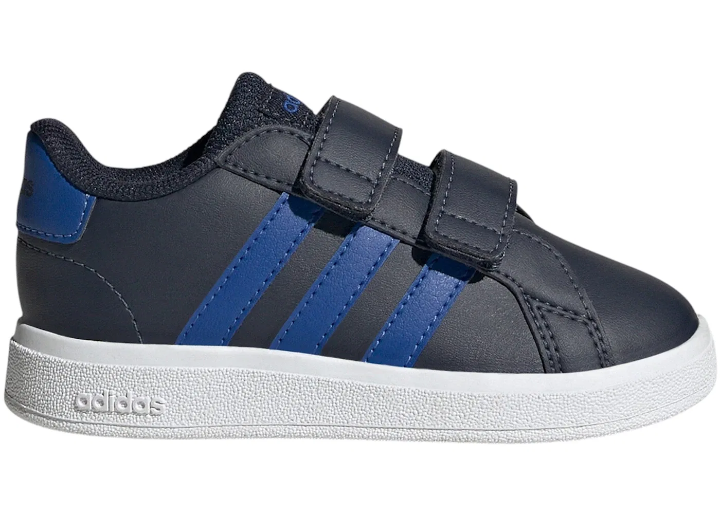 Детские кроссовки с липучками Adidas Grand Court Lifestyle Hook And Loop, Legend Ink/Royal Blue/Cloud White