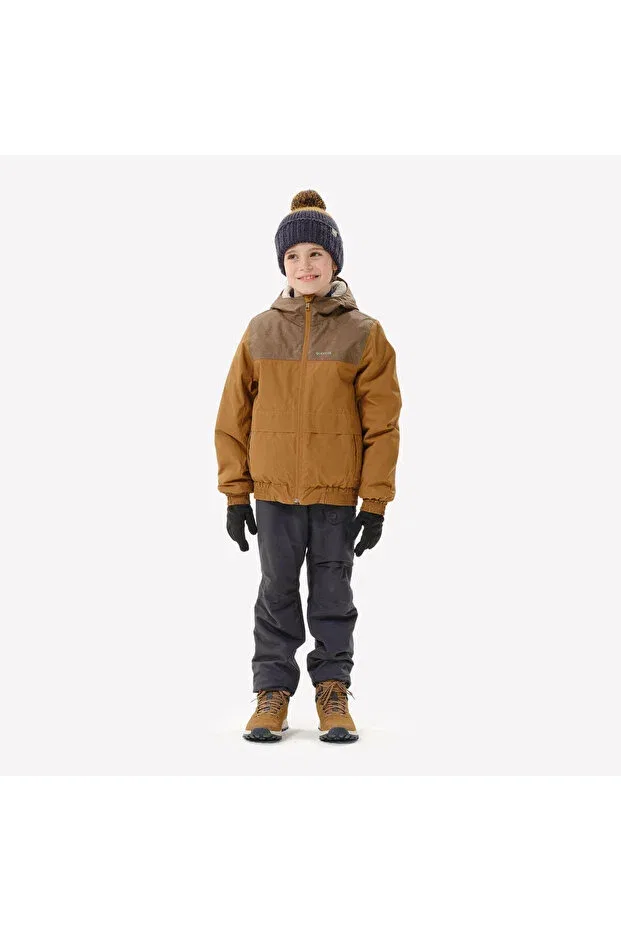 Детское пальто для девочек с капюшоном Decathlon, Brown — фото 2