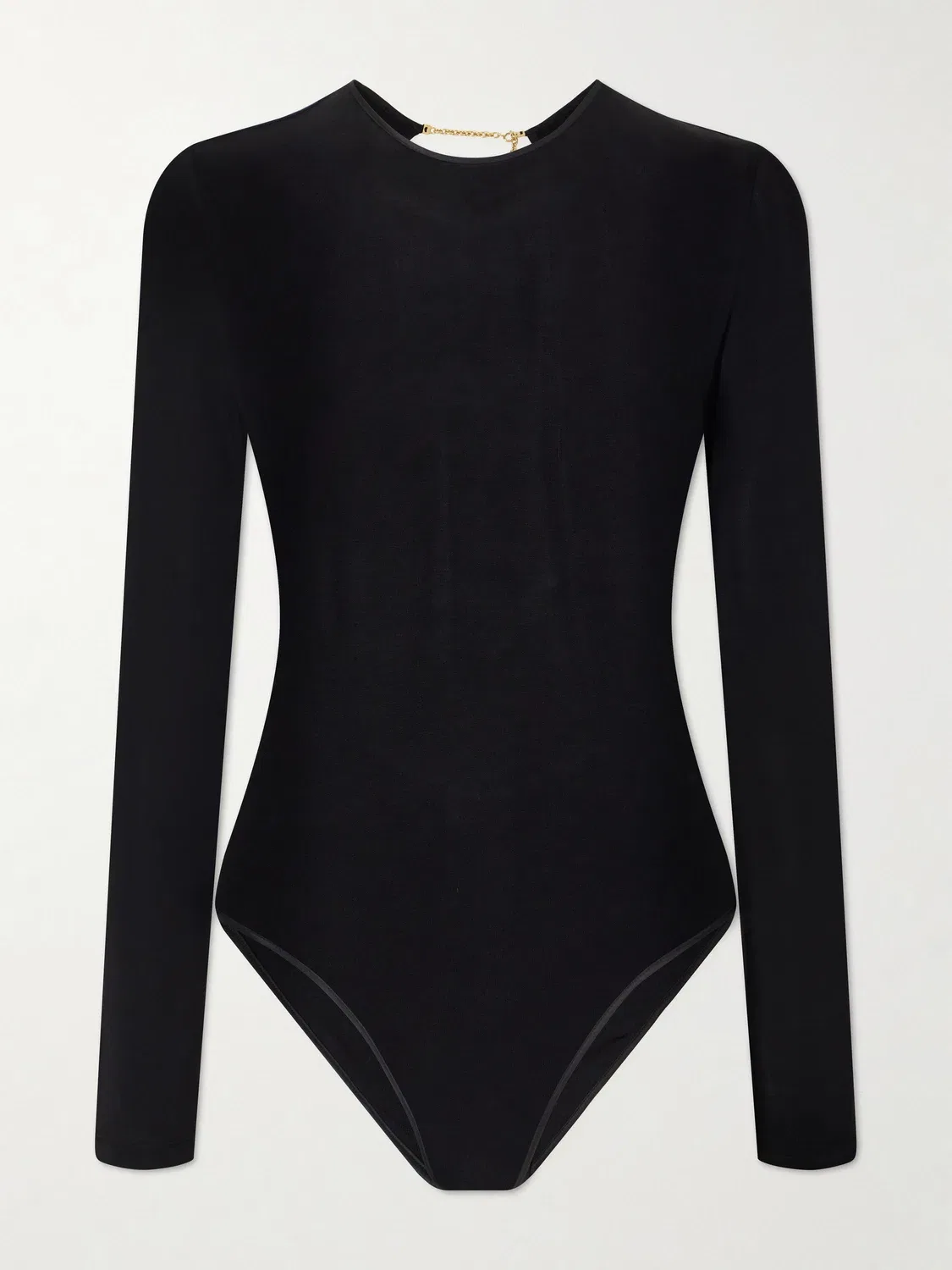 SAINT LAURENT Боди из сетки с украшением Cassandre