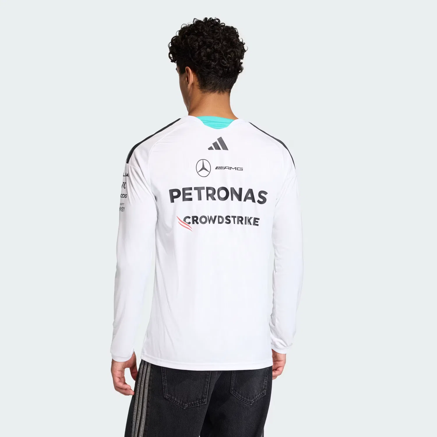 Мужское джерси приталенного кроя Mercedes-AMG Petronas Formula 1 Adidas Performance, белый — фото 3