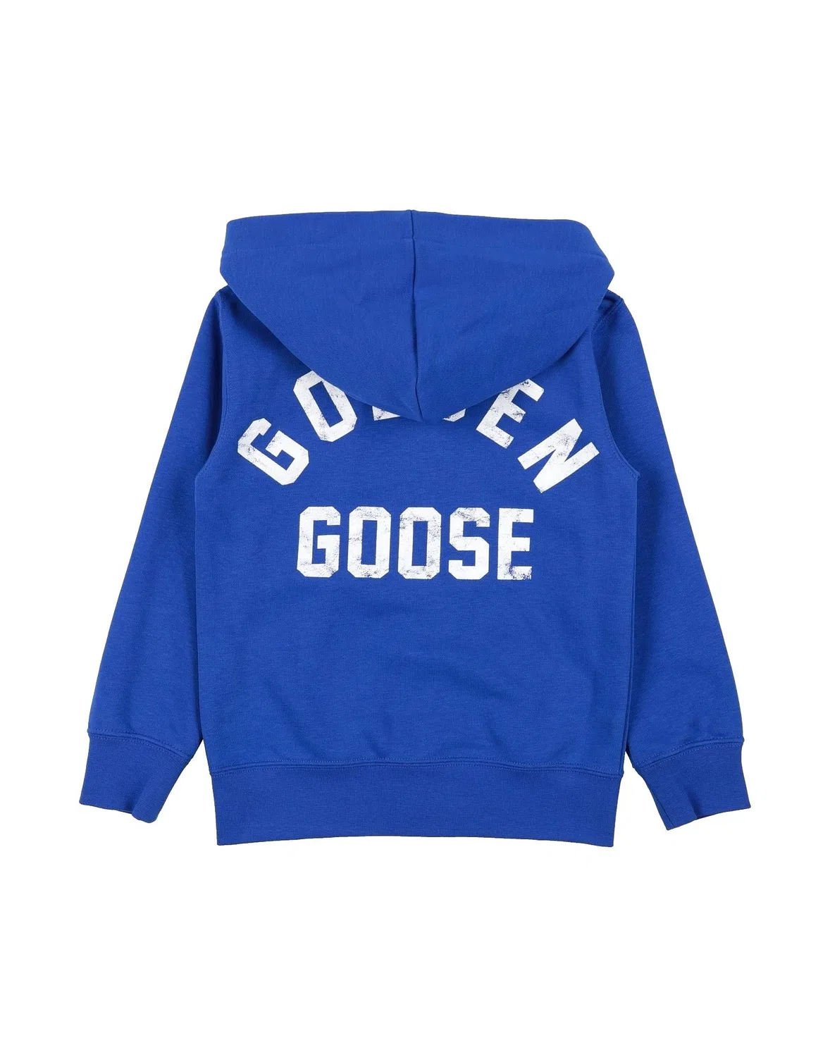 Детский флисовый свитшот с принтом Golden Goose, синий — фото 2