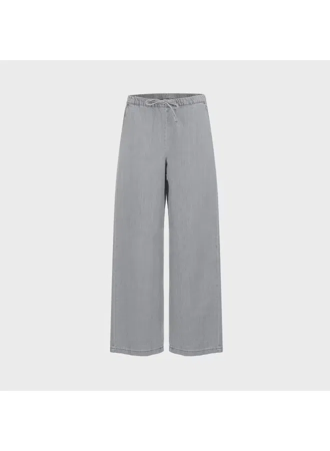 Брюки свободные на завязках Zara, серый — фото 2