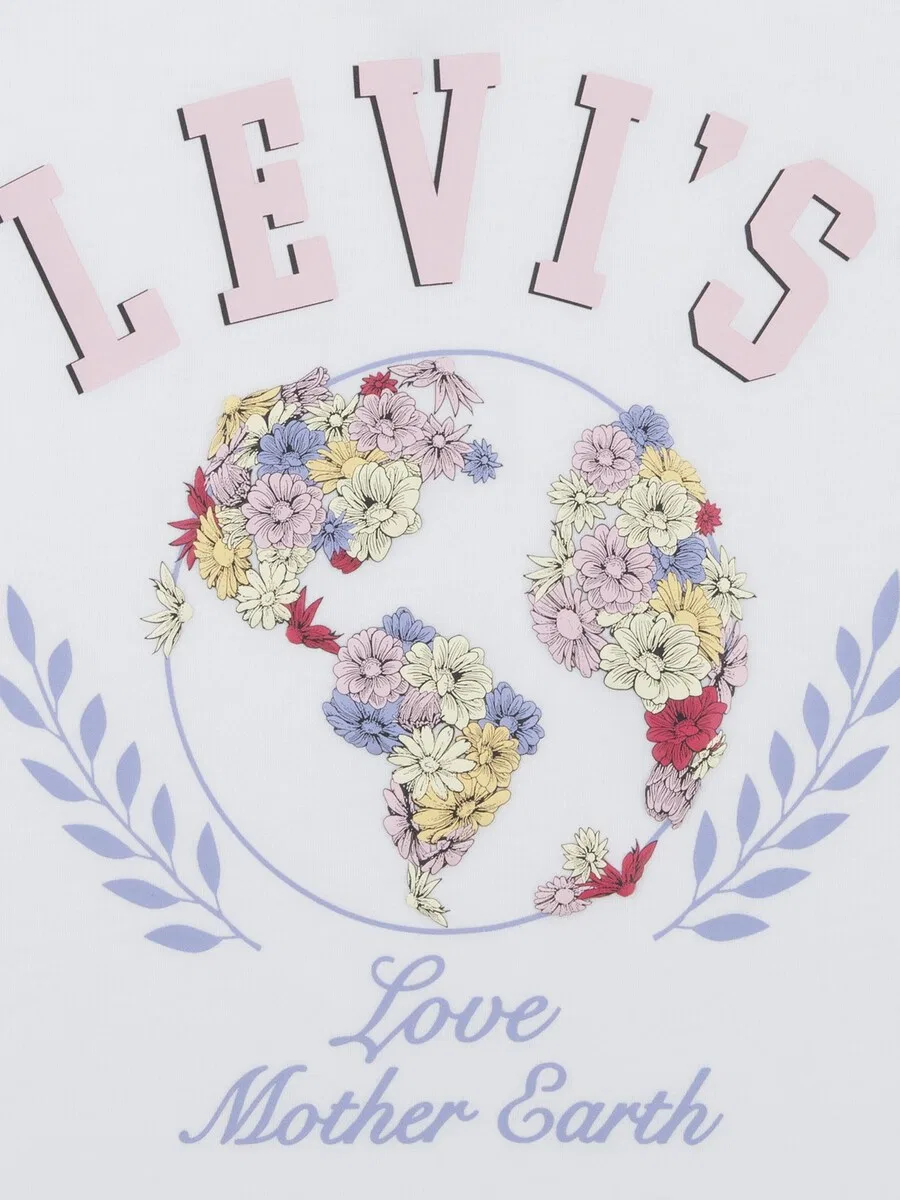 Детская футболка белого цвета Levi'S Kids — фото 3