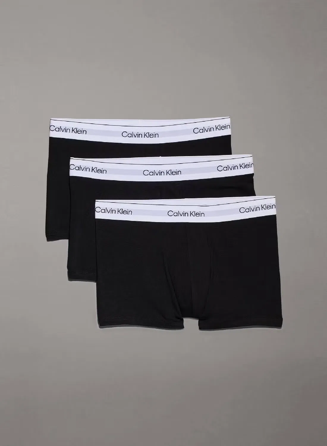 Трусы-боксеры хлопковые комплект из 3 штук Icon Calvin Klein, черный