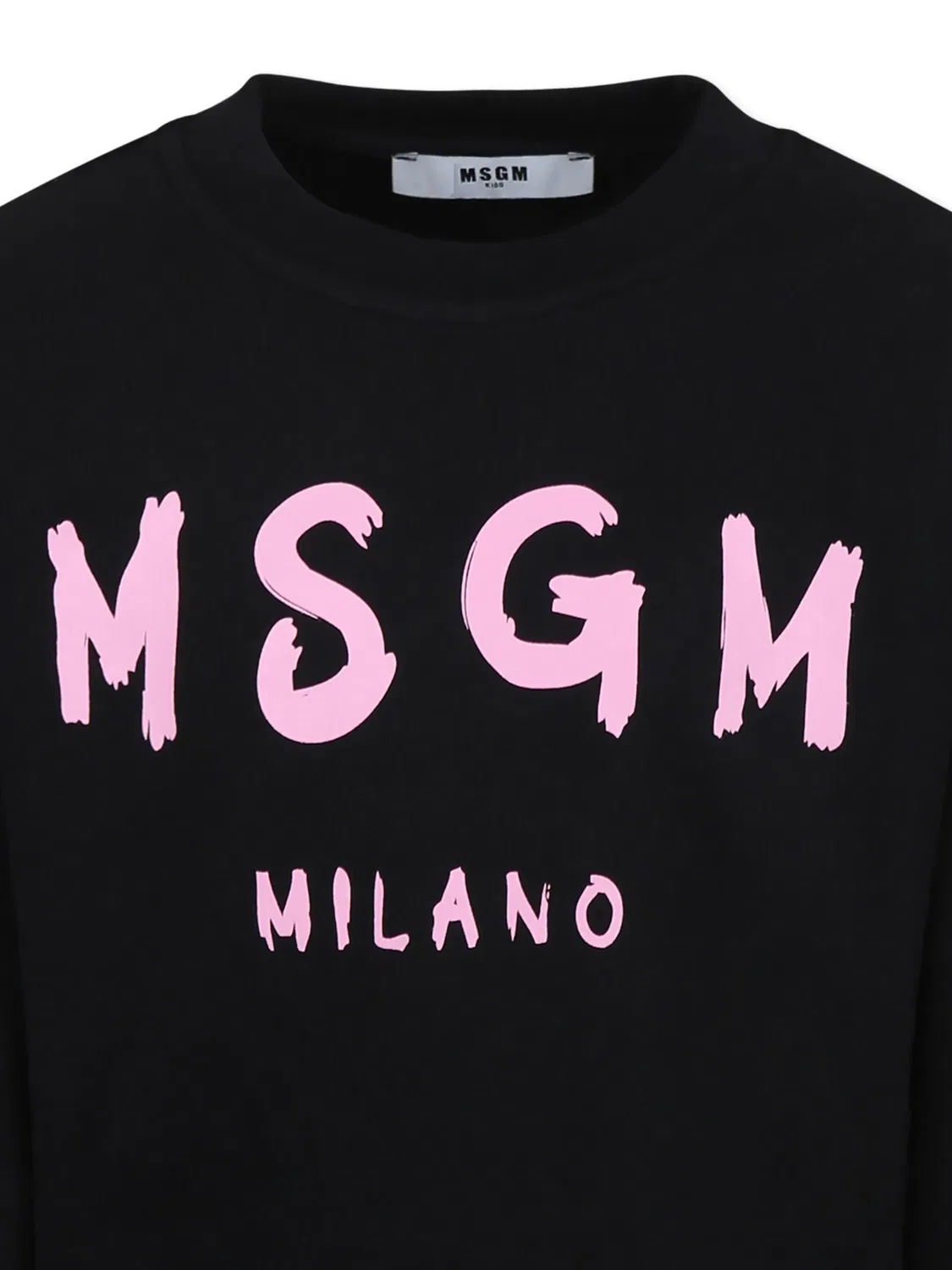 MSGM Худи из 100% хлопка черного цвета — фото 3