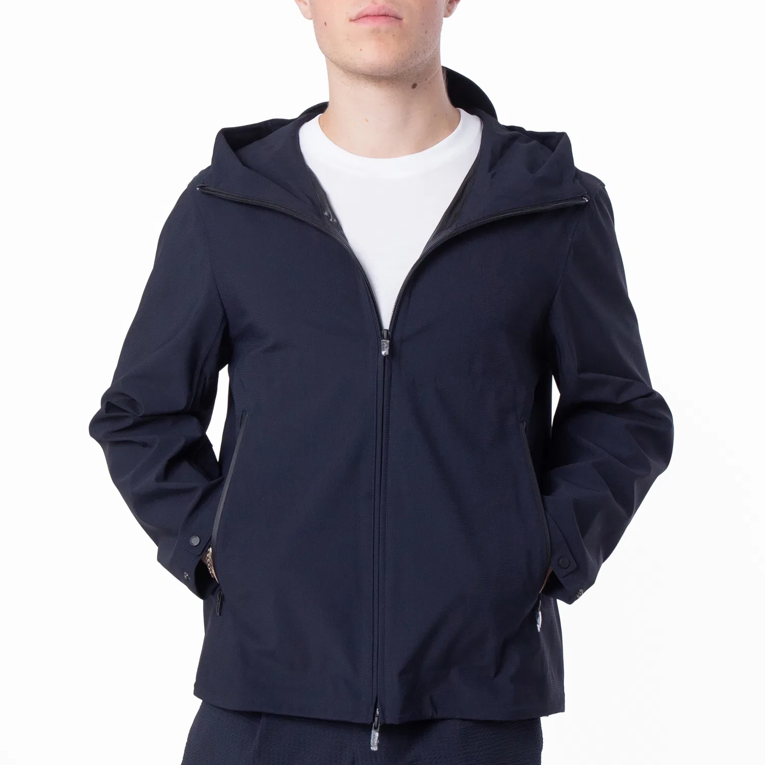 Ветрозащитная куртка-блузон с капюшоном Emporio Armani, Iconico 0920 Blu Navy Ea
