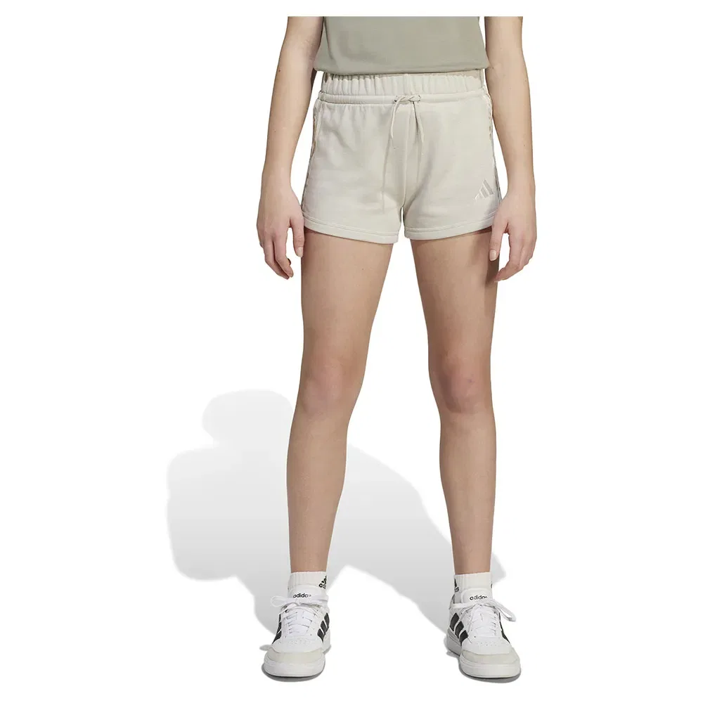 Шорты French Terry 3 Stripes Animal Adidas, бежевый