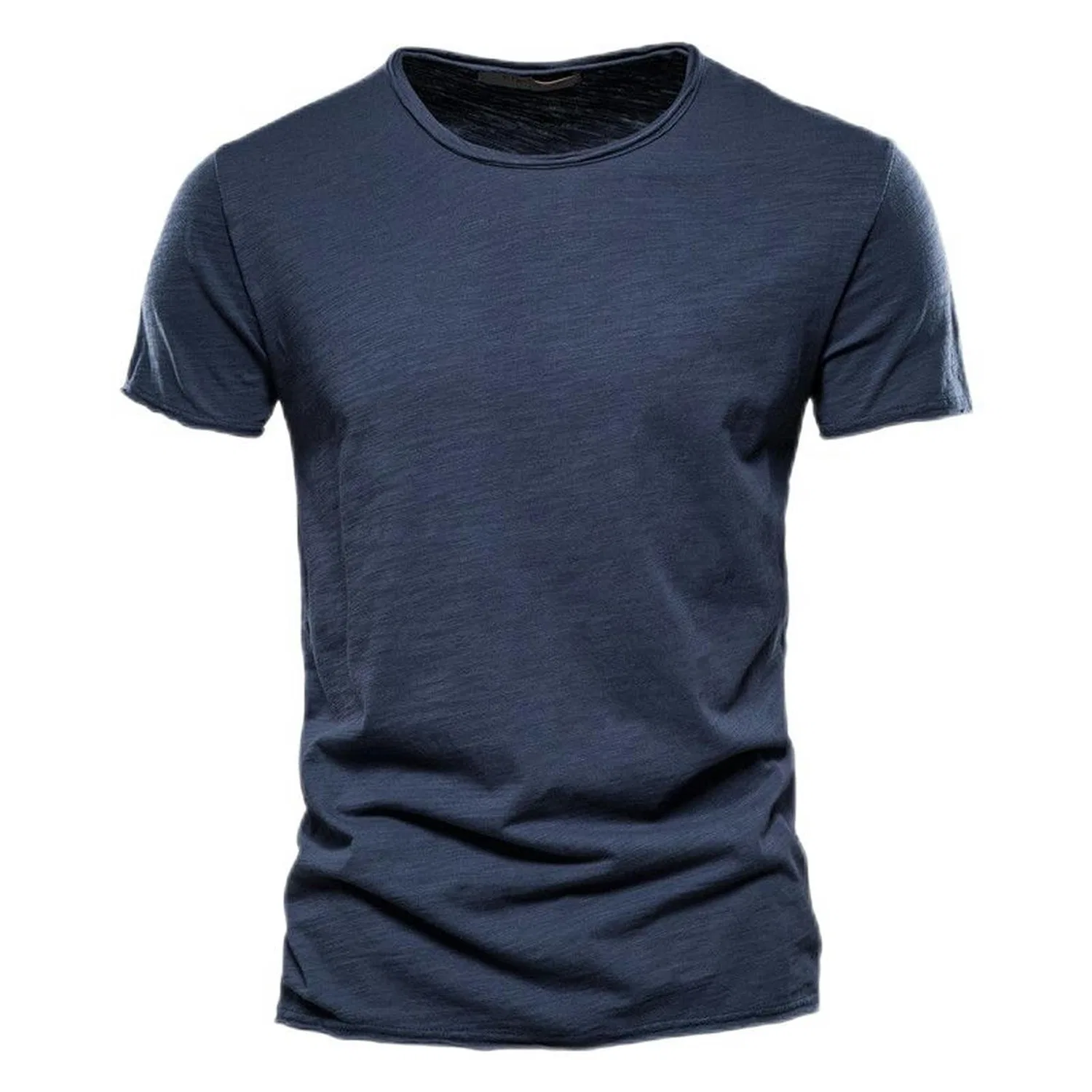 Мужская футболка с коротким рукавом из бамбукового хлопка, синяя, Blue Navy
