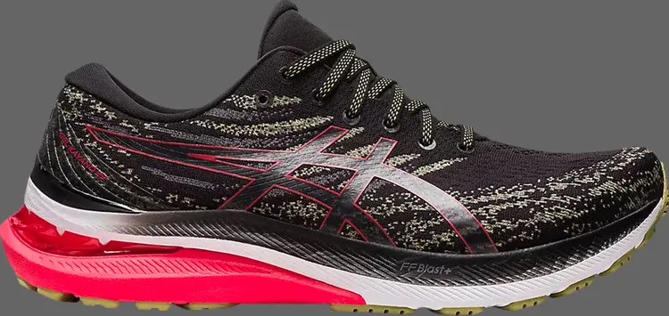 

Кроссовки gel kayano 29 2e wide 'black electric red' Asics, черный